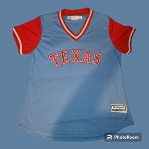Texas rangers men's Large throwback jersey